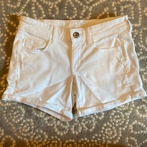 AEO White Midi Jean Shorts